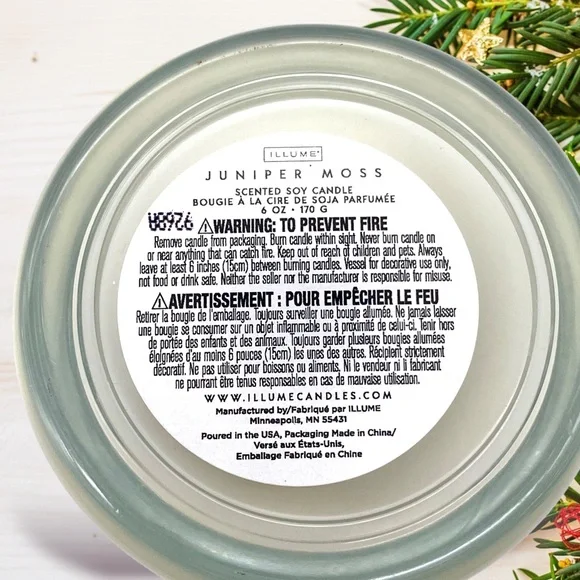 NWT Illume Frost & Fir Juniper Moss Bundled Glass Candle - Picture 12 of 15